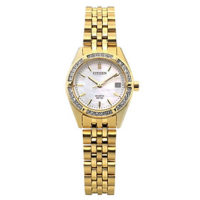 Đồng Hồ Nữ Citizen Pin-Quartz Đính Đá Swarovski Dây Thép Không Gỉ EU6062-50D - Mặt Xà Cừ (26mm)