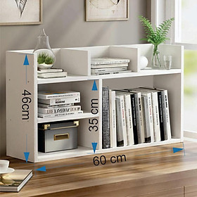 Mua Giá sách gỗ nhựa  văn phòng phẩm M7 để bàn thời trang  cao cấp  sáng bóng  chống nước... ( KT: 60x46x17 )