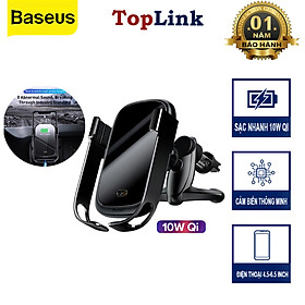 Mua Bộ Sạc Không Dây Baseus 10W Qi Trên Xe Hơi Thông Minh Hồng Ngoại Sạc Nhanh - Hàng Chính Hãng
