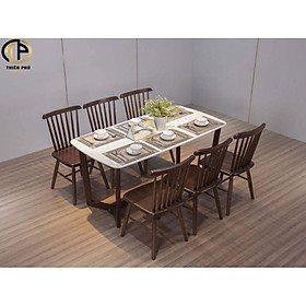 Mua Bộ Bàn Ăn Cao Cấp Mặt Đá 6 Ghế Pinston