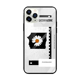 Ốp lưng kính cường lực cho iPhone 11 Pro Max Nền Hoa Cúc Nền Giấy (5) - Hàng Chính Hãng
