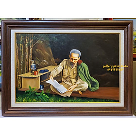Mua TRANH VẼ SƠN DẦU - BÁC HỒ TRONG RỪNG BẮC PÓ