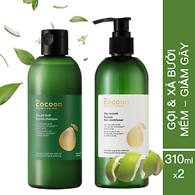 Bộ dầu Gội và Xả bưởi Cocoon cung cấp dưỡng chất và bổ sung độ ẩm cho tóc (310ml x 2) - Giúp tóc mềm và giảm gãy rụng