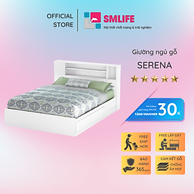 Giường ngủ gỗ hiện đại SMLIFE Serena  | Gỗ MDF dày 17mm chống ẩm | D205xR165xC100cm - Màu
