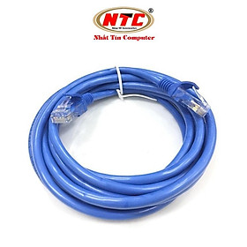 Mua Cáp mạng LAN UTP Cat 5E dài 1.5M 3M 5M 10M 15M 20M 25M 30M 40M 50M tùy chọn (dây xanh  bấm sẵn 2 đầu)