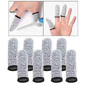 Hình ảnh Review 8pcs Reusable Finger Cots Cut Resistant Protection Fingertip Sleeves Caps Covers