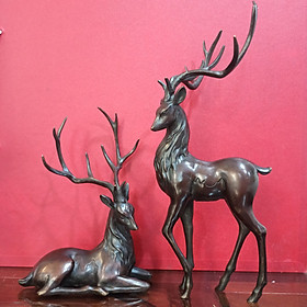 Mua Đôi Tuần Lộc Phong Thủy Bằng Đồng  Đôi Hươu Đồng Thịnh Vượng  Trường Thọ Bằng Đồng Trang Trí