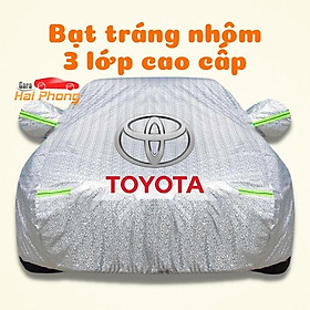 Bạt Phủ Xe Ô Tô Toyota Vios, Altis, Camry, Fortuner, Innova, Yaris, Rush, Hilux, Wigo, Land Cruiser, Cross 3 lớp cao cấp