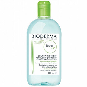 Nước tẩy trang dành cho da dầu, da mụn BIODERMA Sébium H2O 500ml