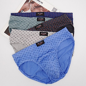 Combo 5 quần lót nam cotton, quần sịp nam tam giác giá rẻ với lưng thun co giãn thoải mái, vải thấm hút mồ hôi