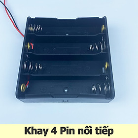 Khay pin 18650 1 2 3 4 cell pin nối tiếp đế giữ pin có dây