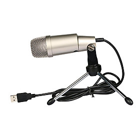 USB Plug&Play Condenser Microphone Mic for PC Laptop Recording with Tripod Stand