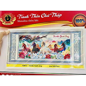 Mua  Thêu kín  Tranh thêu chữ thập Mã đáo thành công Vs8013  kích thước 150 x 70 cm