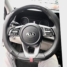 ️ĐỦ HÃNG️ Bọc Vô Lăng D Cut Cacbon Phối Da Thoáng Khí Kèm Sọc Đỏ Thể Thao