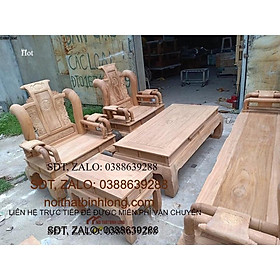Mua bộ bàn ghế phòng khách tần thủy hoàng gỗ gõ tay 12