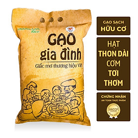 Gạo Gia Đình - Túi 5kg - Dẻo Vừa, Tơi Cơm, Thơm Nhẹ