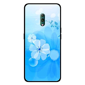 Ốp Lưng in cho Oppo K3 Mẫu Bông Hoa Nền Xanh - Hàng Chính Hãng