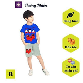 Đồ bộ béo phì cho bé trai hình Quid Game từ 22-58kg - chất liệu thun cotton 4 chiều