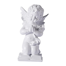 Resin Sculpture Cherub Praying Figurine Figure Ornament Baby Angel Statue