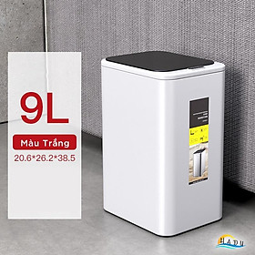 Mua Thùng rác thông minh cảm ứng tự động đóng mở nắp 360 toàn bộ thân thùng 9 Lít chống ẩm chống bẩm bụi vân tay tốt HADU