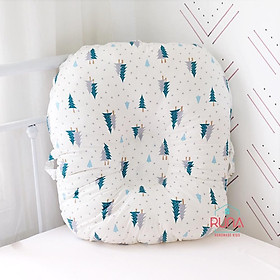 Gối chống trào ngược cho bé RUNA KIDS chất liệu Cotton Hàn 100% cao cấp mềm mịn an toàn cho bé size lớn 65x70cm