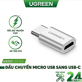 Mua Đầu chuyển Micro USB sang USB type C  kích thước 18x13x6 6mm UGREEN US157 - Hàng chính hãng