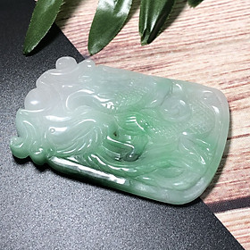 Mặt Cẩm Thạch chạm Rồng xanh lí