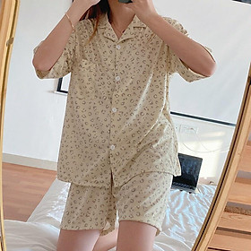 Bộ pijama short beo -- 33433