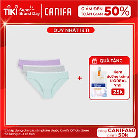 SET 3 QUẦN LÓT NỮ TRƠN MÀU 6US20A007 Canifa