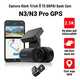 Camera Hành Trình Ô Tô Sothing DDPAI Dash Cam N3 GPS / N3 Pro GPS Độ Phân Giải 1600P- Hàng Chính Hãng