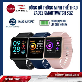 Đồng hồ thông minh SQ2 Smartwatch tích hợp 8 môn thể thao, cảnh báo đột quỵ, đo thời gian ngủ, đo huyết áp, đo chỉ số SPO2, chống nước IP67, Pin 10 ngày thương hiệu Zadez