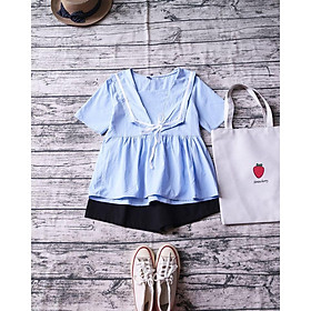 ÁO BABYDOLL CỔ NƠ VẠT THỦY THỦ