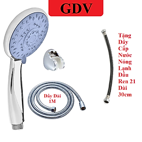 Mua Bộ Vòi Hoa Sen Tăng Áp GDV Dây Inox Chống Xoắn Dài 1M - Tặng Dây Cấp Nước Nóng Lạnh Dài 30CM - Hàng Chính Hãng
