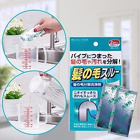 Mua Bột tiêu huỷ tóc dễ hòa tan  dễ dàng len qua đường ống cống thông đường ống hiệu quả 2 gói - Hàng nội địa Nhật Bản