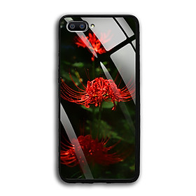 Ốp Lưng Kính Cường Lực cho điện thoại Realme C1 - 03040 0593 HOABINGAN04 - In hình Hoa Bỉ Ngạn - Hàng Chính Hãng