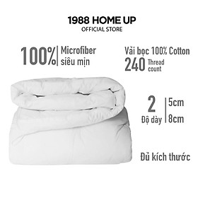 Mua Topper (Tấm làm mềm nệm) Dày 5cm/8cm (đủ kích thước) Gòn Microfiber siêu mịn  vải bọc 100% cotton cao cấp - 1988 Home Up