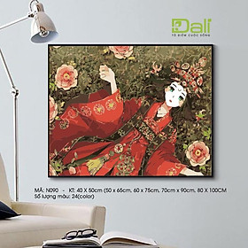 Mua Tranh treo tường tự tô màu số hóa DALI Tranh Nàng thơ N090