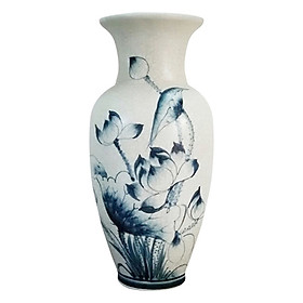 Mua Bình Hoa Sen Rạn Gốm Sứ Bát Tràng L544