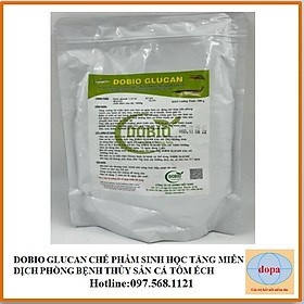 DOBIO GLUCAN DOPA GÓI 500G Chế phẩm sinh học tăng cường sức đề kháng phòng bệnh cá, tôm, thủy sản DOPA.COM.VN