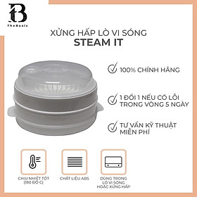 Mua Bộ Xửng Hấp Kèm Nắp Đậy Nhựa Cao Cấp Dùng Trong Lò Vi Sóng Steam It 24CM