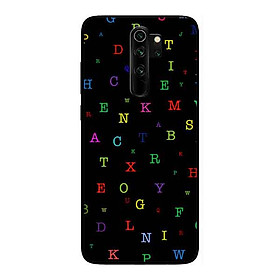 Ốp Lưng in cho Xiaomi Redmi Note 8 Pro Mẫu Bảng Chữ Cái Đa Màu - Hàng Chính Hãng