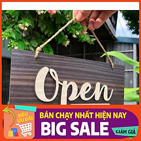 Bảng treo Open - Closed bằng gỗ chữ nổi