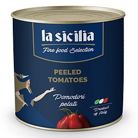 Cà chua lột vỏ nguyên trái  Peeled Tomato  La Sicilia lon 2.55kg