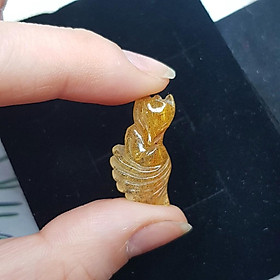 VÒNG CỔ CỬU VỸ HỒ LY ĐUÔI VŨ MÀU VÀNG 06