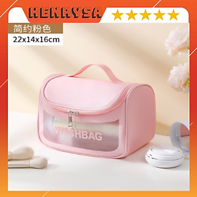 Túi đựng mỹ phẩm túi đựng đồ du lịch bằng nhựa chống thấm WASHBAG gọn nhẹ tiện lợi - Chính hãng