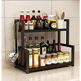 Kệ Gia Vị Để Bàn Nhà Bếp 2 tầng- Kệ Gia Vị Khung Sắt Sơn Tĩnh Điện-AD02