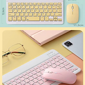 Mua Bộ bàn phím và chuột không dây Bluetooth có LED RGB thích hợp cho máy tính bảng iPad   điện thoại di động - hàng chính hãng