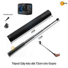 Mua Monopod Tripod gậy Gopro gọn nhẹ dài 73cm tặng mount gắn