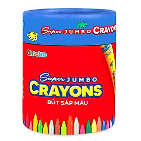 Bút Sáp Màu Chicko Super Jumbo Crayons (Hộp Tròn) - 18 Màu - DK3305-18
