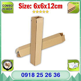 Mua 20 Hộp Carton  KT: 6x6x12cm  Hộp carton  Thùng carton  Hộp đóng hàng  Thùng đóng hàng  Hộp carton 3 lớp...